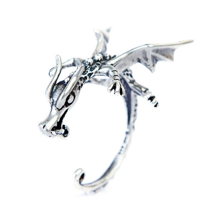 Dragonborn Whisper: Silver Ear Cuff