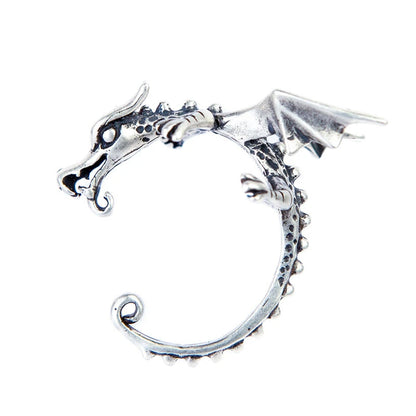 Dragonborn Whisper: Silver Ear Cuff