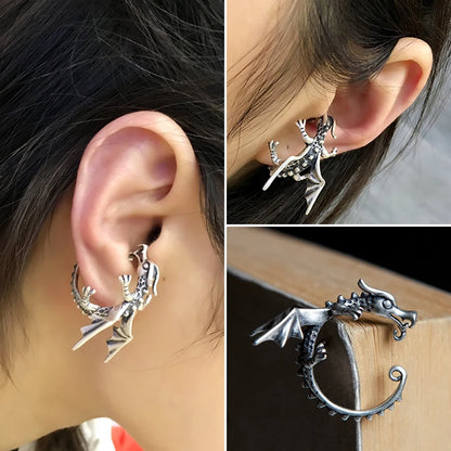 Dragonborn Whisper: Silver Ear Cuff