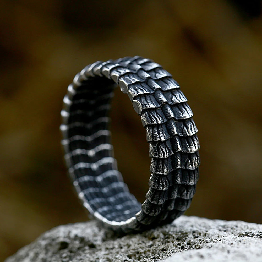 Stainless Steel Dragon Scale Ring For Women and Men