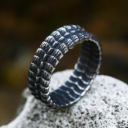 Stainless Steel Dragon Scale Ring For Women and Men