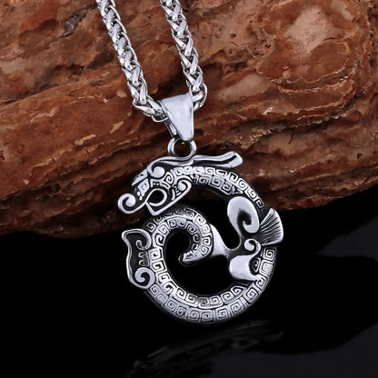 Dragon Tail Stainless Steel Necklace: A Bold Statement of Mythic Power