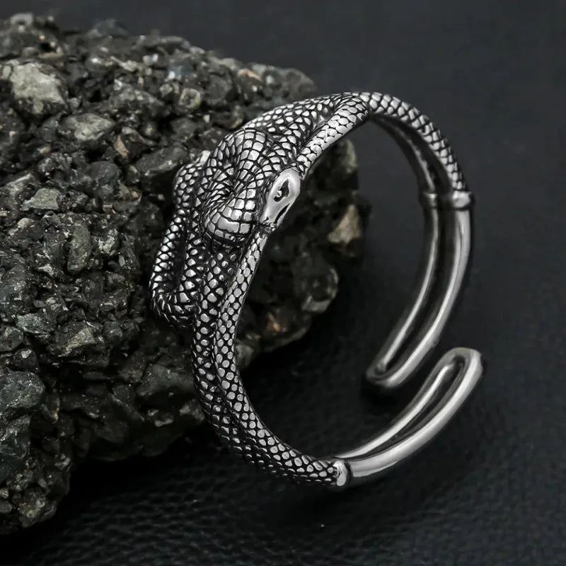 Serpentine Embrace: Twin Cobra Bracelet